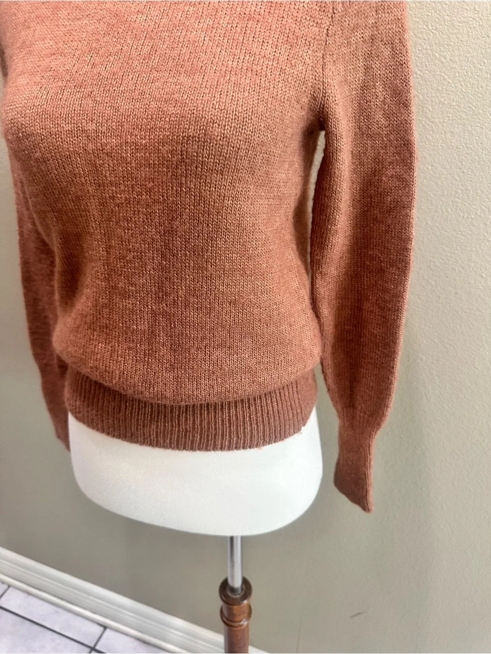 J. Crew Boatneck mohair wool blend Rust Button-Shoulder Women's Sweater s